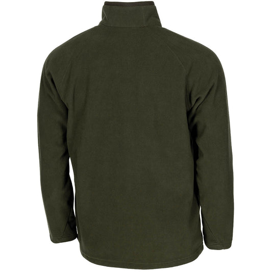 Shirt, "Troyer", Microfleece,langarm, oliv, 200 g/m²
