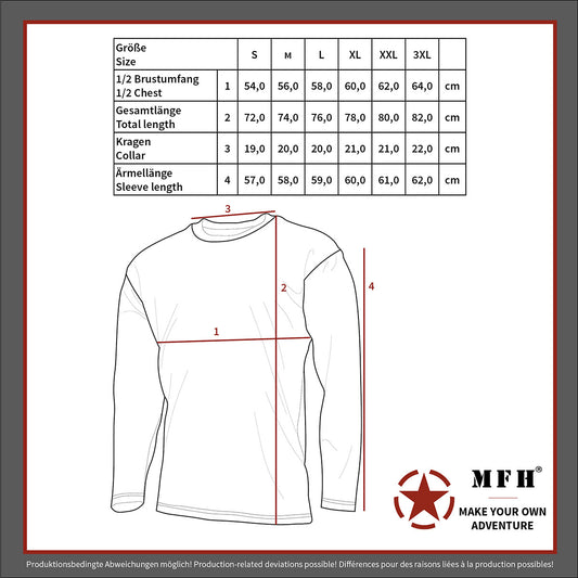 US Shirt, langarm,operation-camo, 170 g/m²