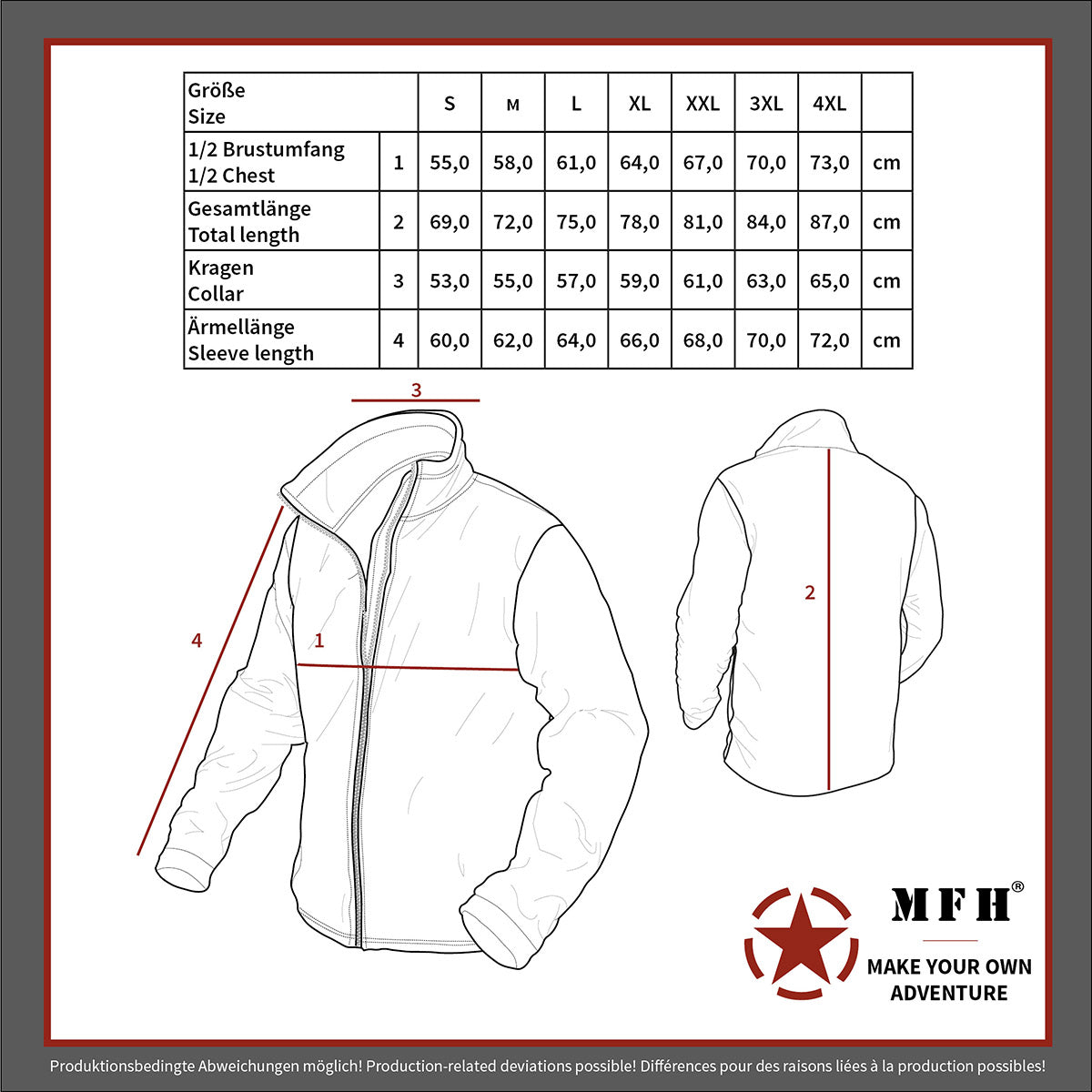 Fleece-Jacke, "Combat",coyote tan