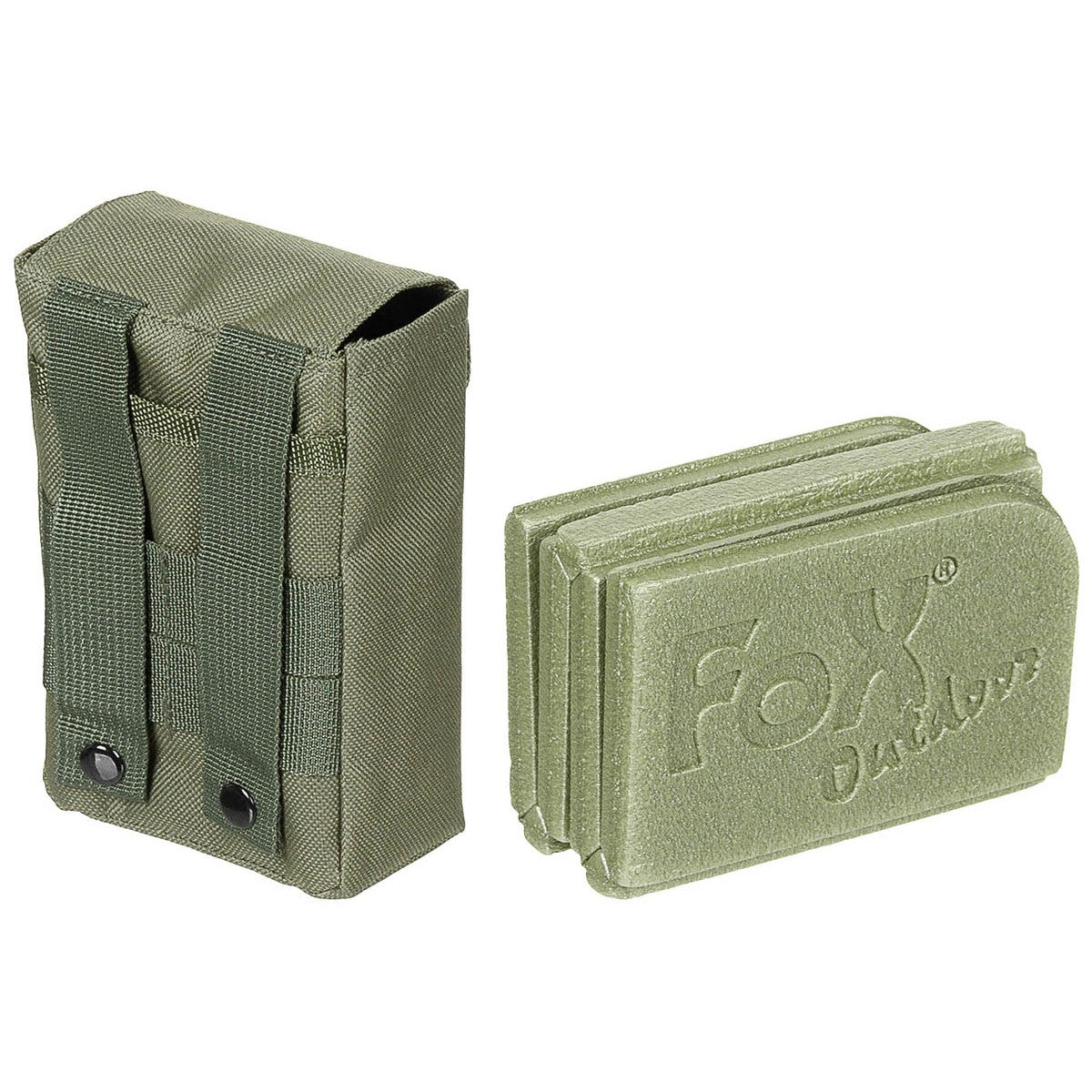 Thermositzkissen, faltbar,mit Molle-Tasche, oliv