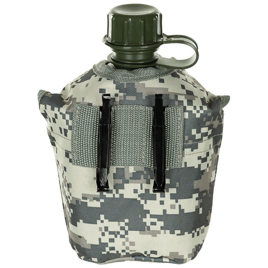 US Plastikfeldflasche, 1 l,Hülle, AT-digital