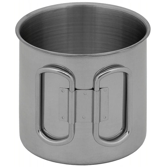 Tasse, Edelstahl, Klappgriffe,ca. 450 ml