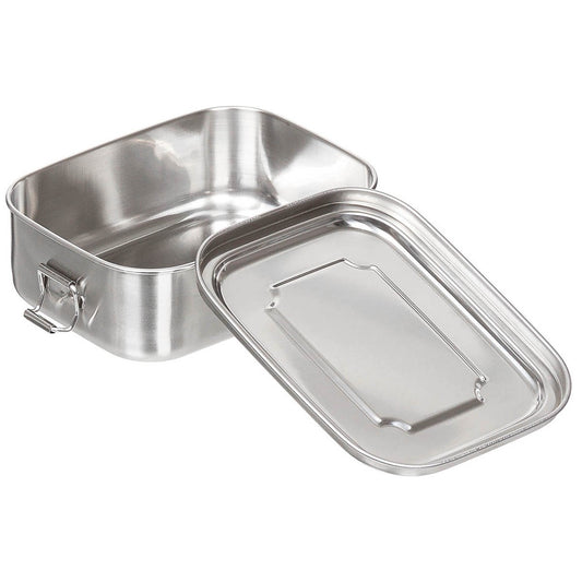 Lunchbox, Edelstahl, ca. 16 x 13 x 6,2 cm