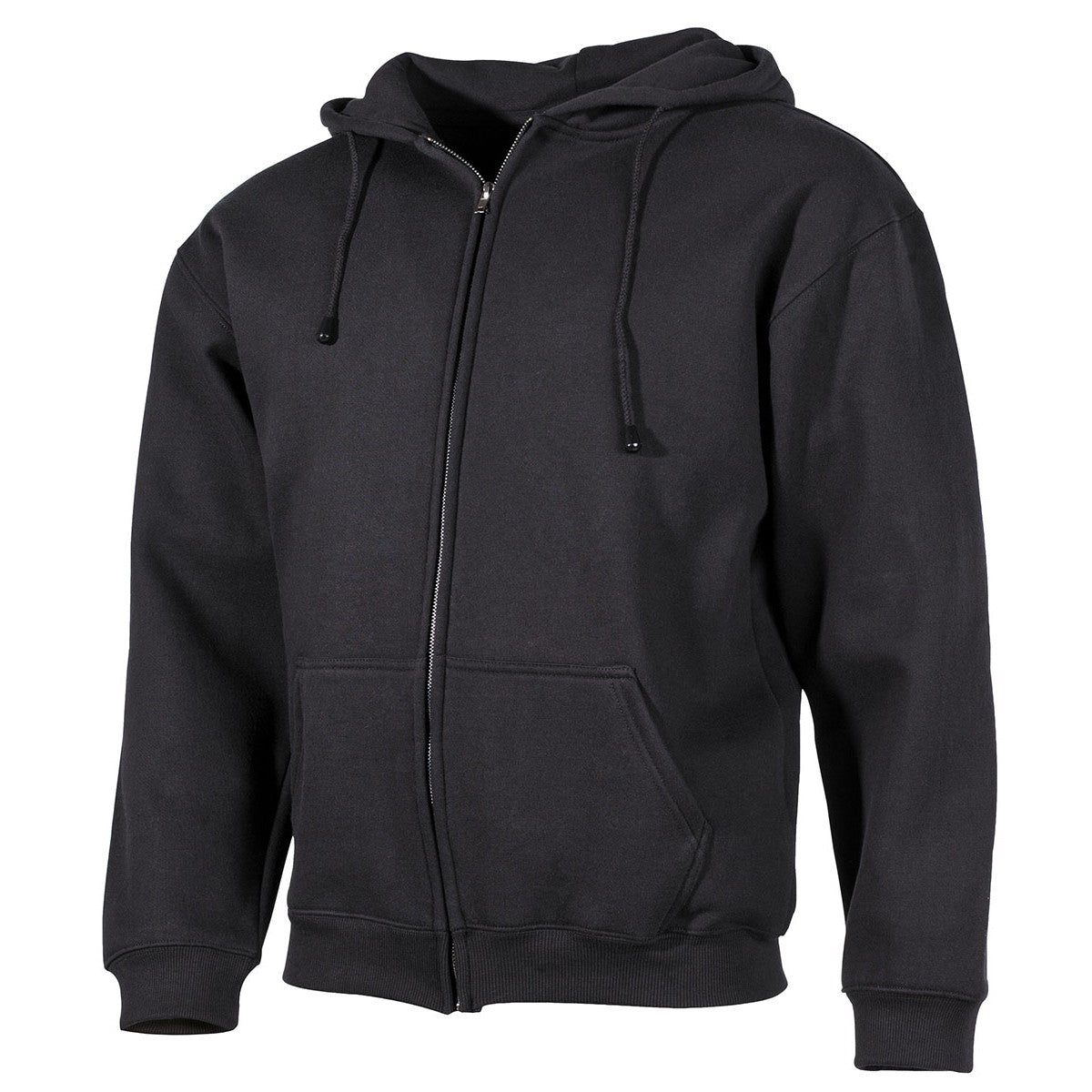 Kapuzen Sweatshirt-Jacke,340 g/m², schwarz