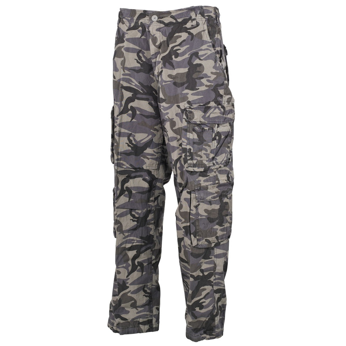 Cargohose, "Defense", combat-camo, PT, vintage trash wash