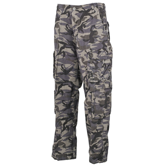 Cargohose, "Defense", combat-camo, PT, vintage trash wash