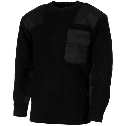 BW Pullover, mit Brusttasche,schwarz