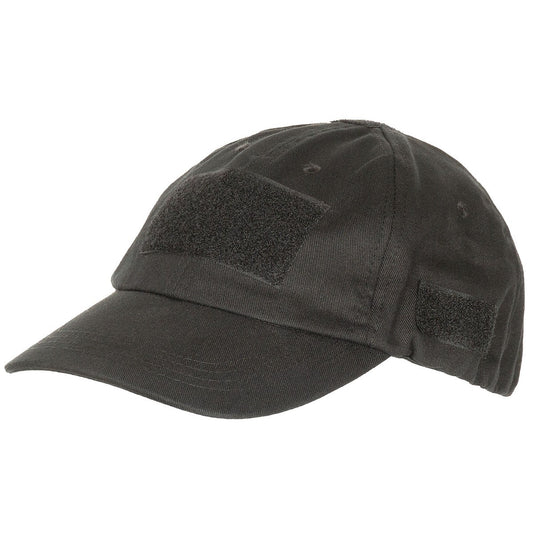 Einsatz-Cap, mit Klett,schwarz