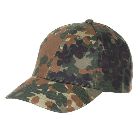 Kinder BB Cap, mit Schild,größenverstellbar, flecktarn