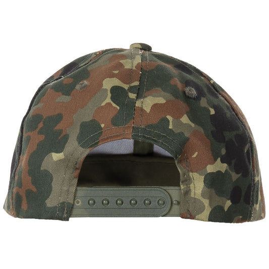 Kinder BB Cap, mit Schild,größenverstellbar, flecktarn