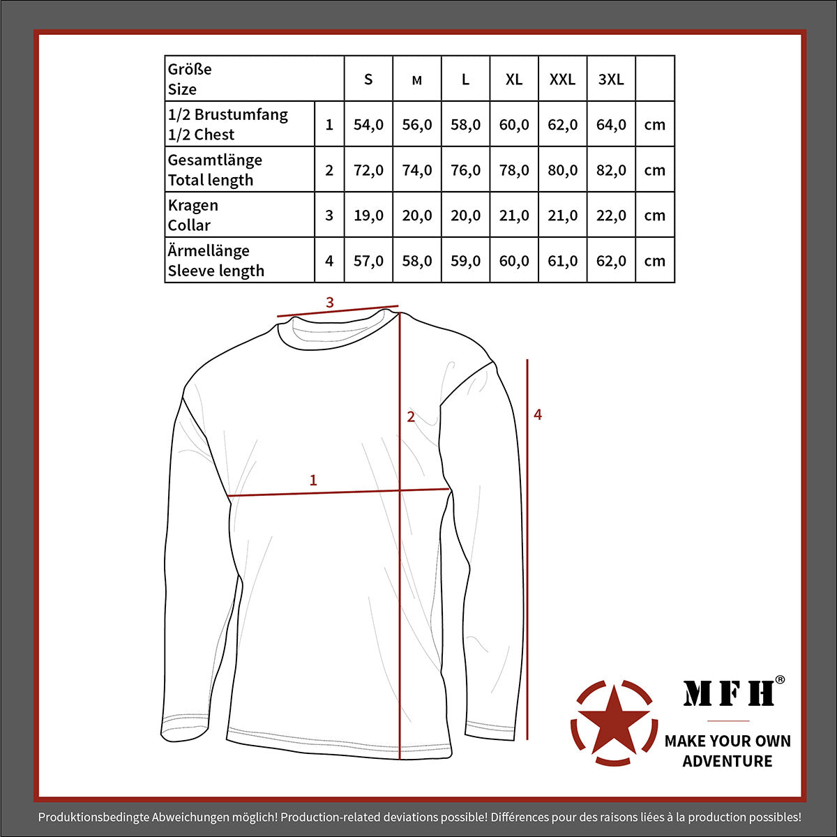US Shirt, langarm,operation-camo, 170 g/m²
