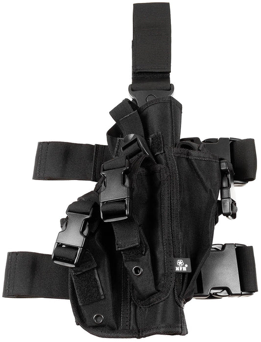Pistolenbeinholster, schwarz,rechts