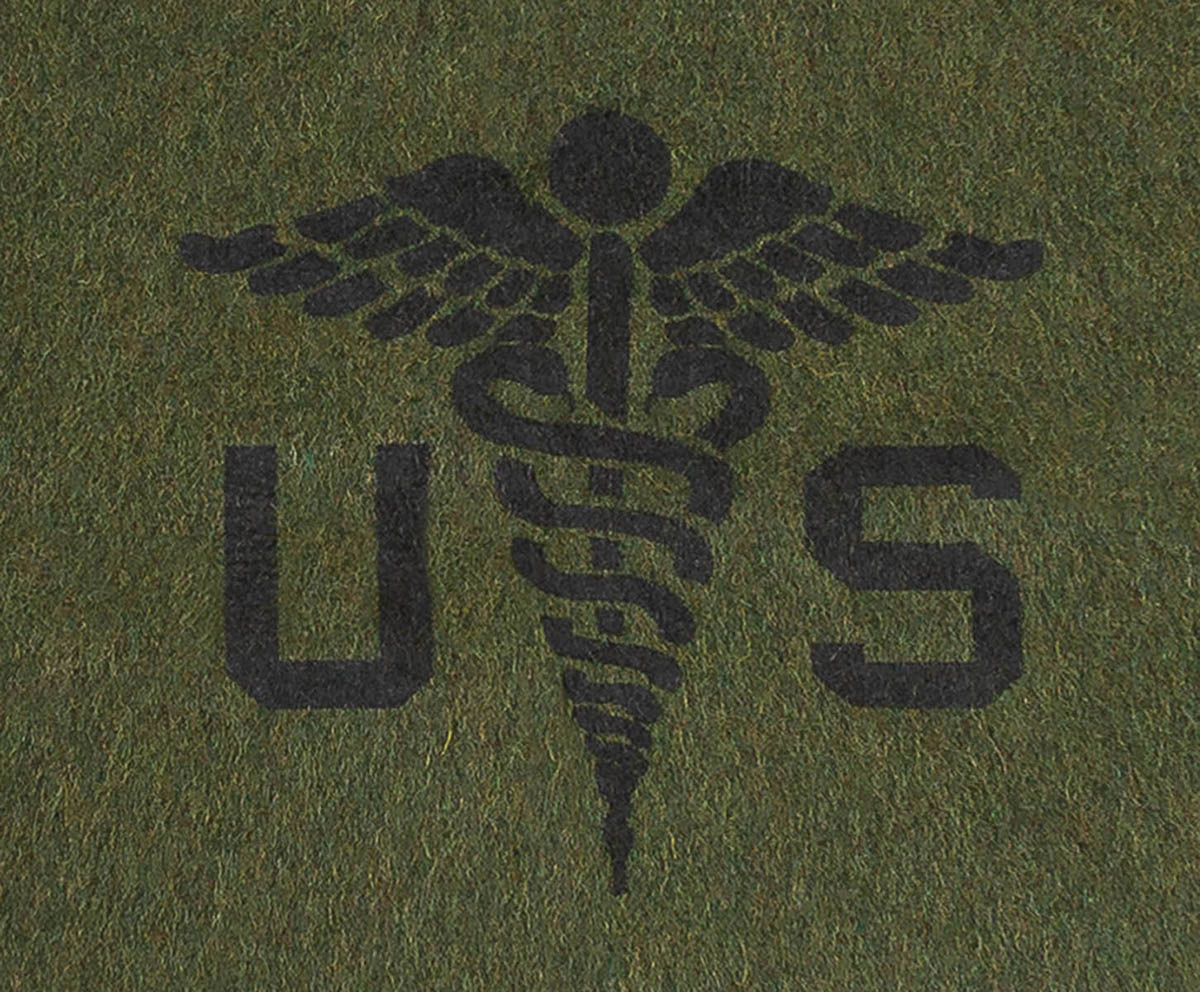 US Wolldecke, "Medical", oliv,ca. 225 x 155 cm