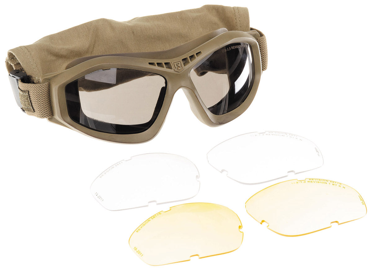 Schutzbrille, REVISION, coyote, Ersatzgläser, neuw.