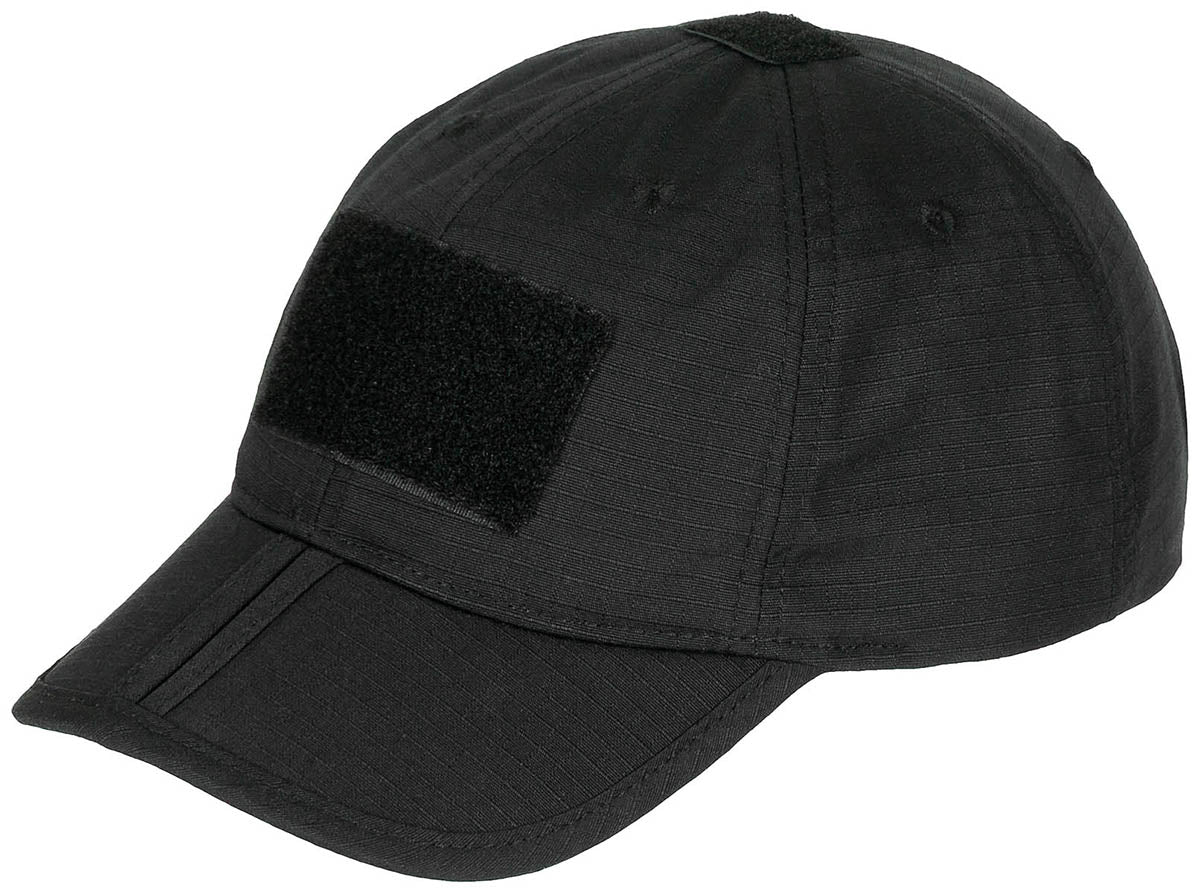 Einsatz-Cap, faltbar,Rip Stop, schwarz