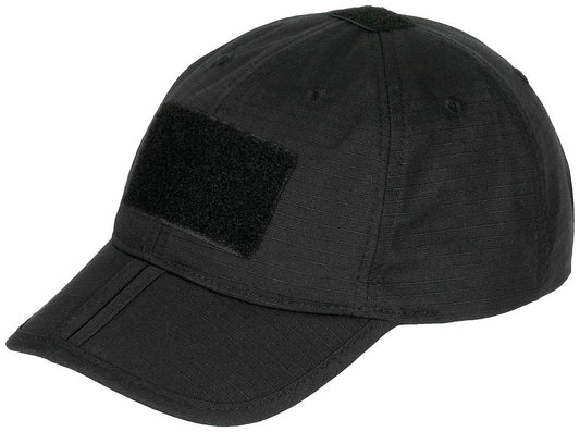 Einsatz-Cap, faltbar,Rip Stop, schwarz