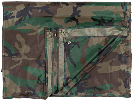 Mehrzweckplane, "Tarp",woodland, ca. 300 x 300 cm