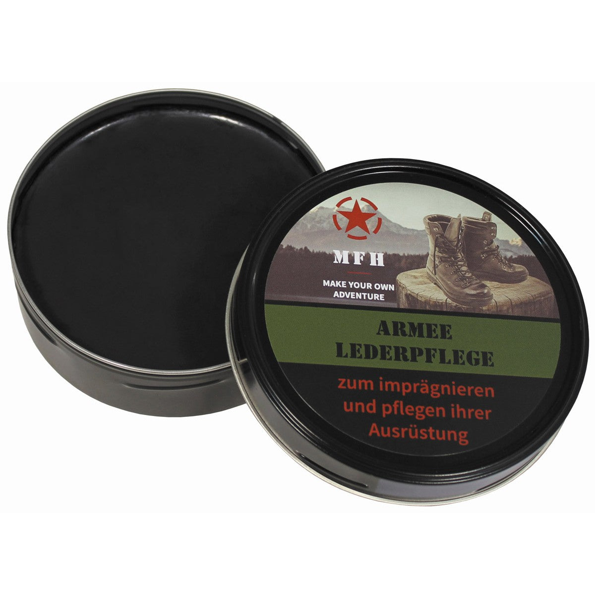 Schuhcreme, "Army", schwarz,150 ml Dose
