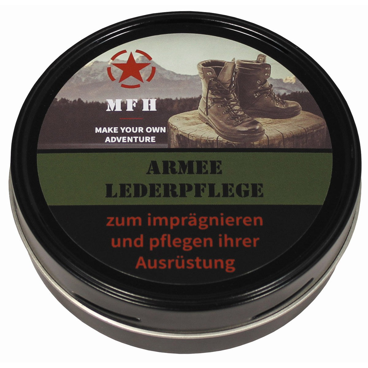 Schuhcreme, "Army", schwarz,150 ml Dose