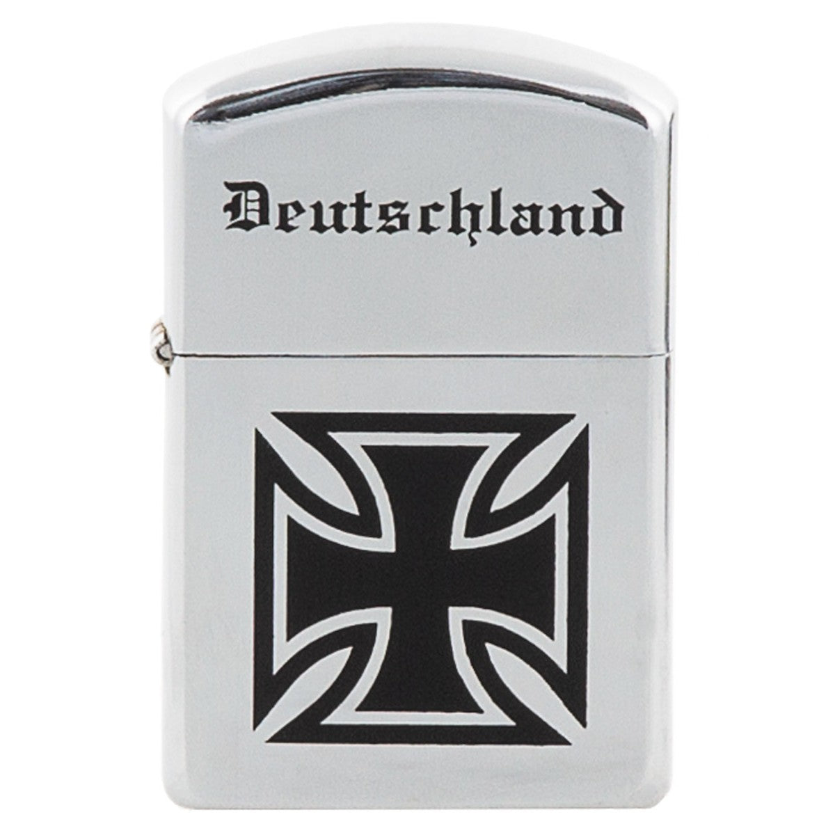 Benzin-Sturmfeuerzeug, chrompoliert, "Deutschland", unbef.