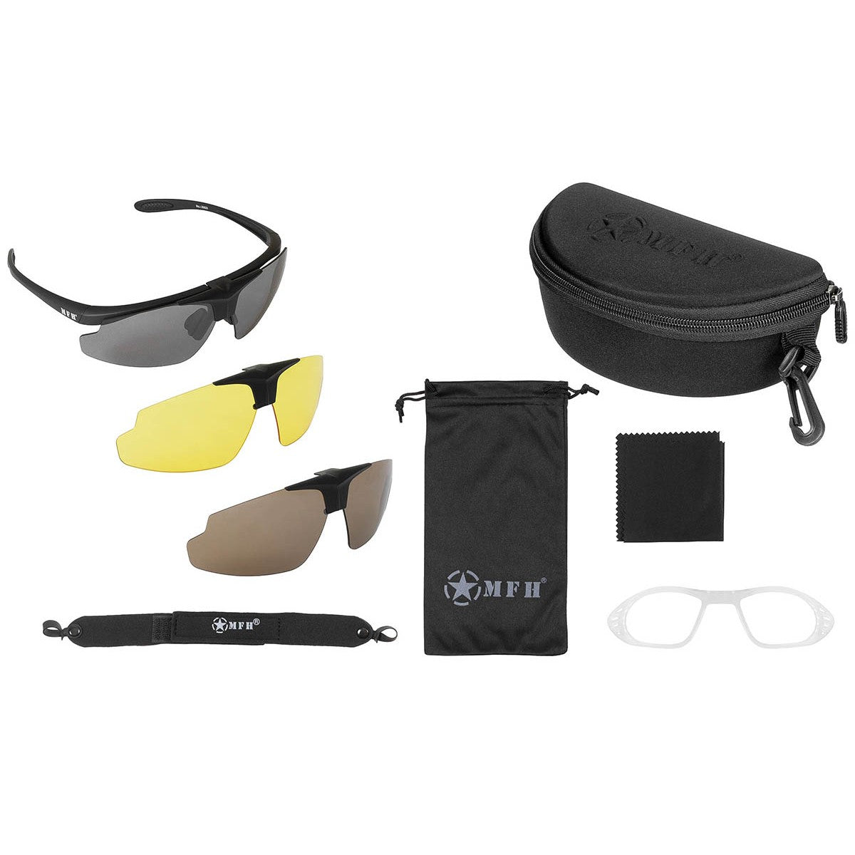 Sportbrille, "Hawk",schwarz
