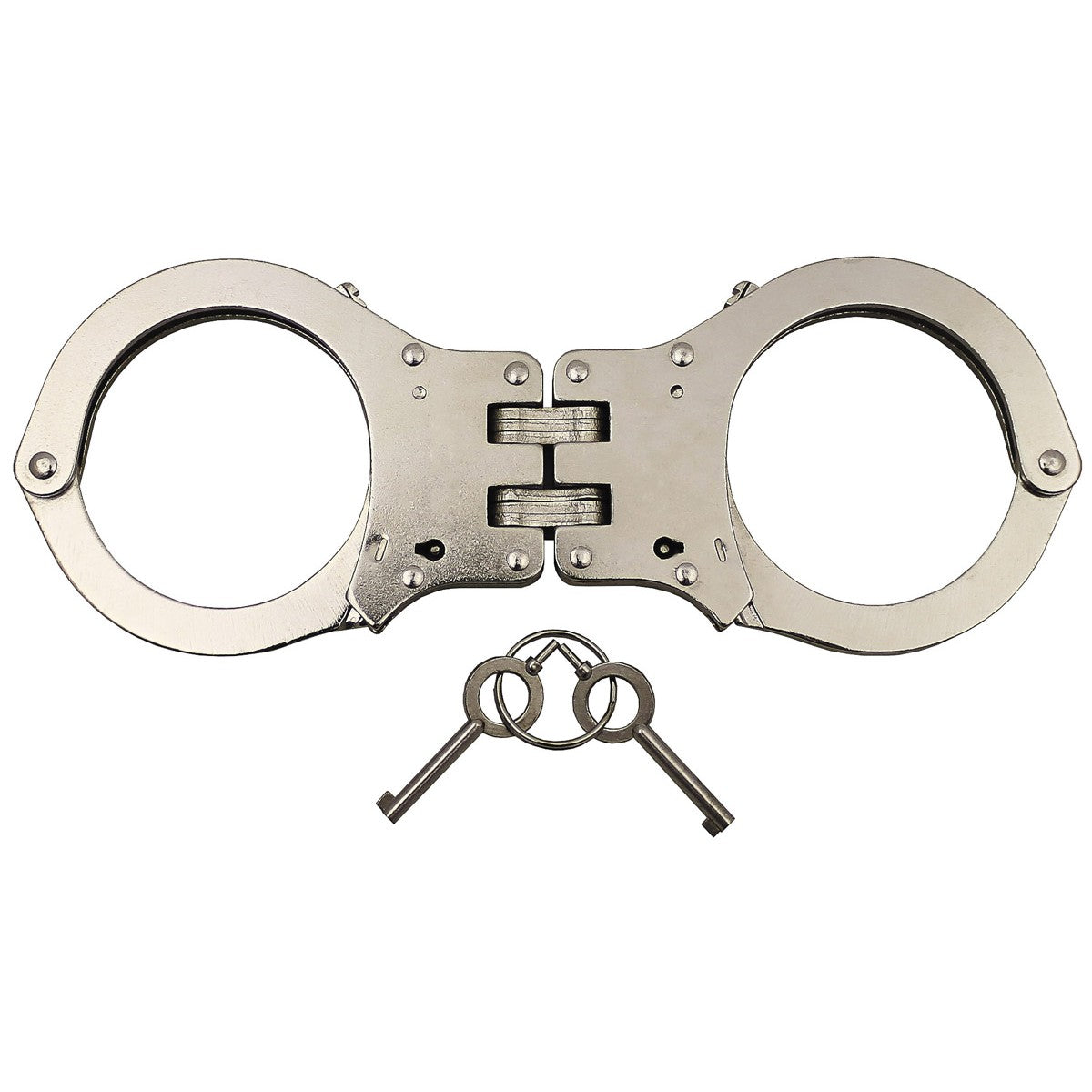 Handschellen, mit Gelenk,stabile Ausführg., 2 Schlüssel