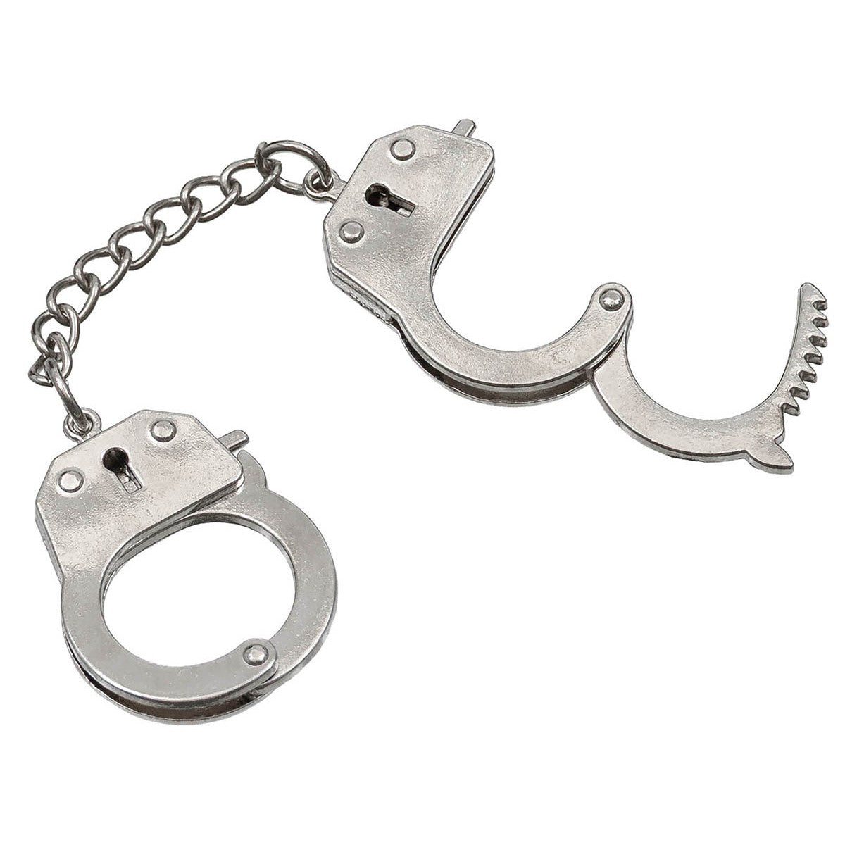 Handschellen, silber, Metall, Schlüsselanhänger,12 St./Disp.