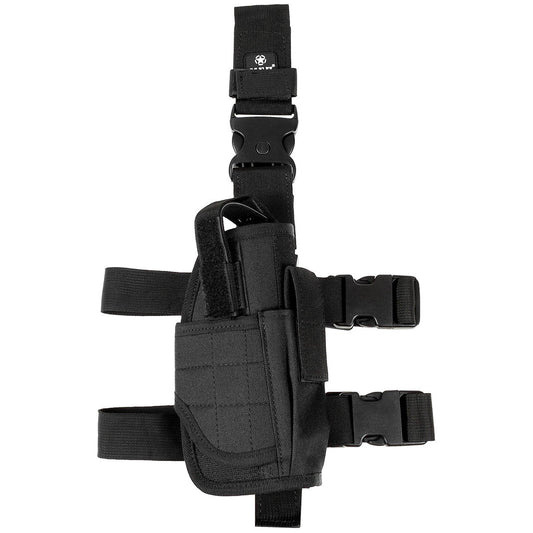Pistolenbeinholster, schwarz,verstellbar, rechts