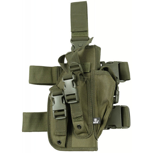 Pistolenbeinholster, oliv,rechts