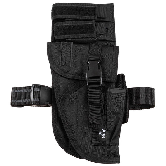 Pistolenbeinholster, schwarz,Tactical, rechts