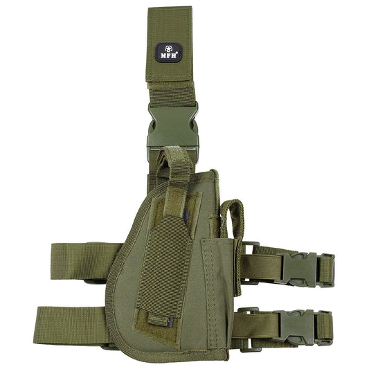 Pistolenbeinholster, rechts,oliv