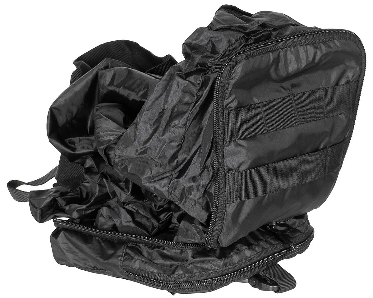 Rucksack, faltbar, schwarz
