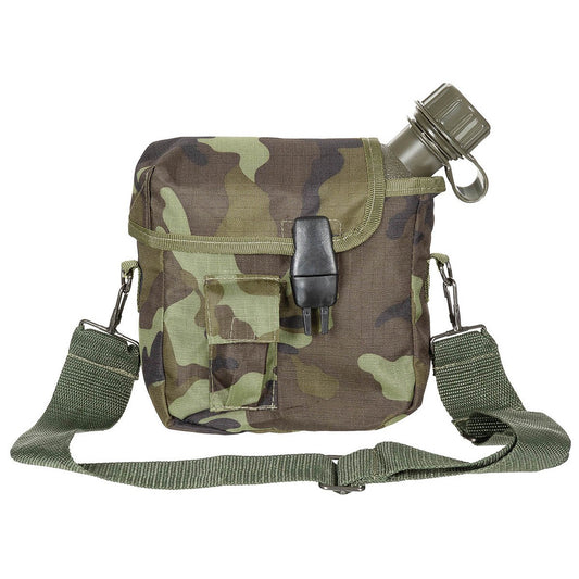 US Feldflasche, eckig,mit Hülle, M 95 CZ tarn, 2 Qt