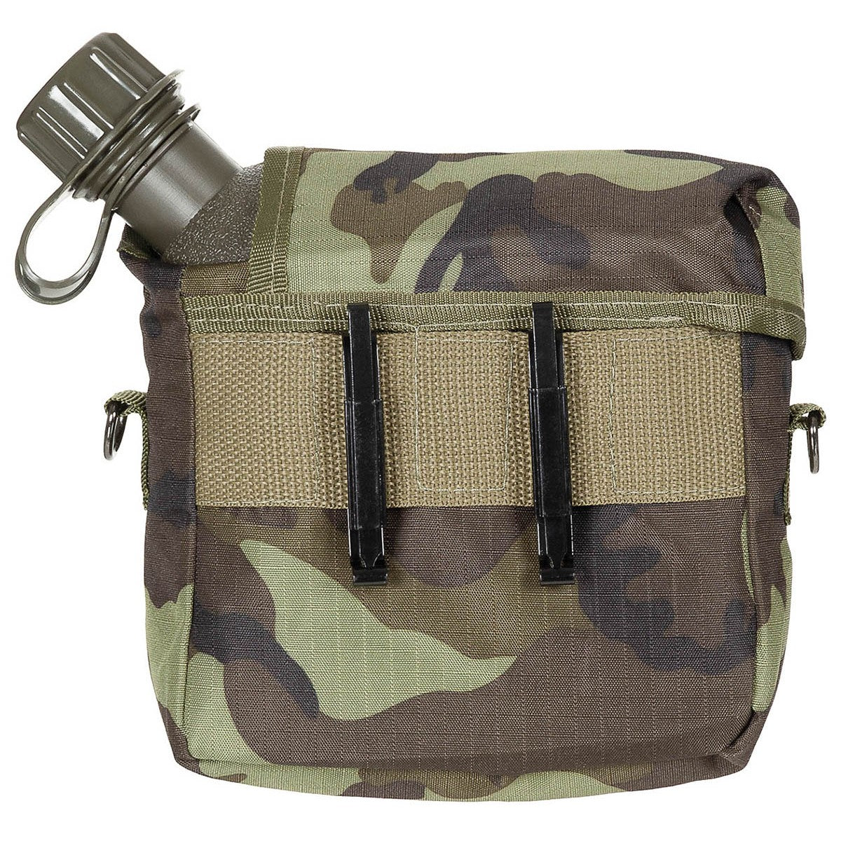 US Feldflasche, eckig,mit Hülle, M 95 CZ tarn, 2 Qt
