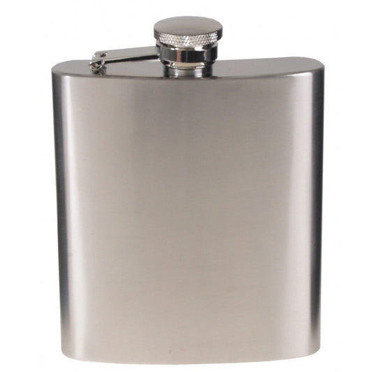 Flachmann, Edelstahl,chrom matt, 8 OZ, 225 ml
