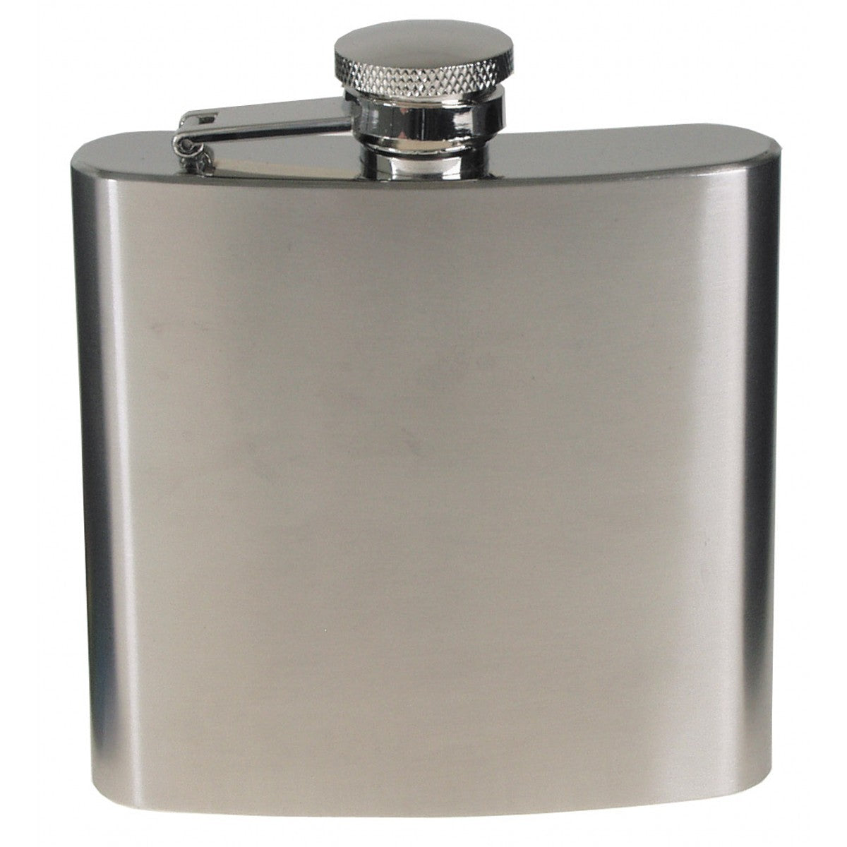 Flachmann, Edelstahl,chrom matt, 6 OZ, 170 ml