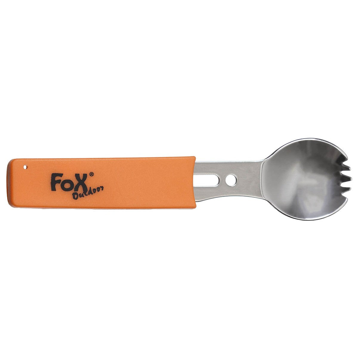 Multifunktionsgöffel, Edelstahl, Griff orange