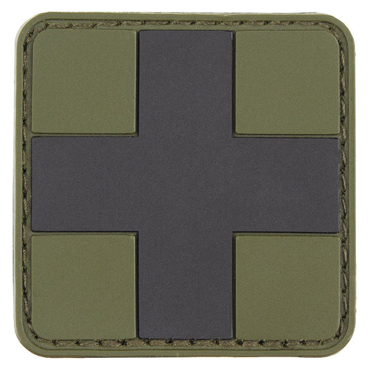 Klettabzeichen, "FIRST AID",oliv-schwarz, 3D, ca. 5 x 5 cm