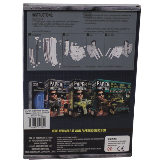 PAPER SHOOTERS, Bausatz,Magazin "Extinction", 2er Pack