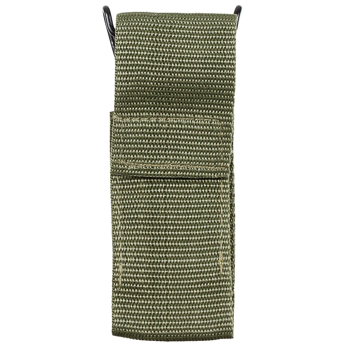 Messer-Etui, oliv,Gürtelschlaufe, Gürtelklammer