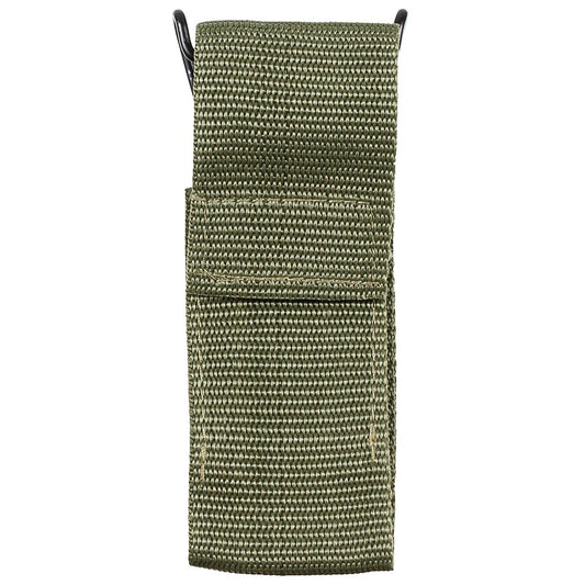 Messer-Etui, oliv,Gürtelschlaufe, Gürtelklammer