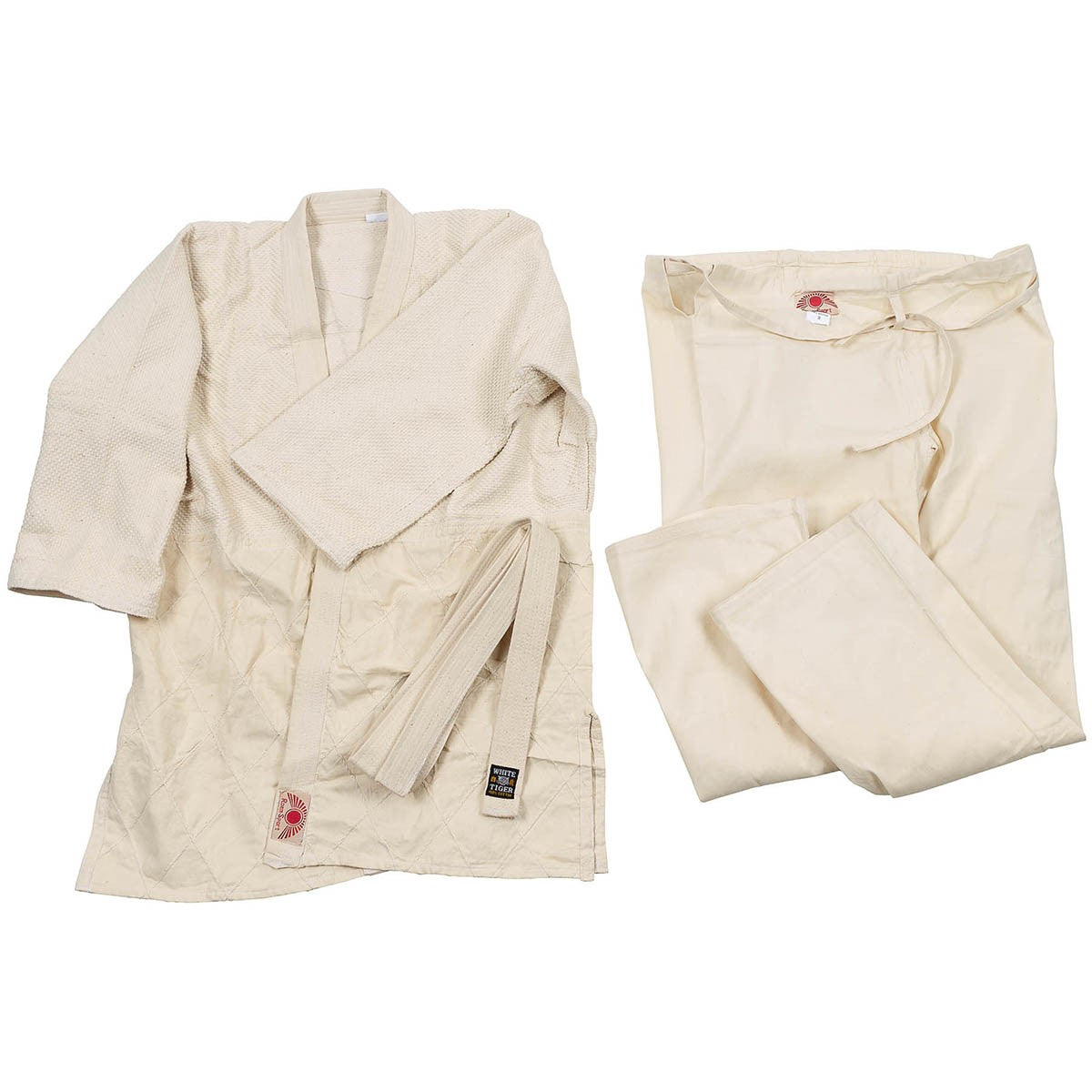 Ital. Judo Anzug, natur,(Jacke, Hose u. Gürtel), neuw.