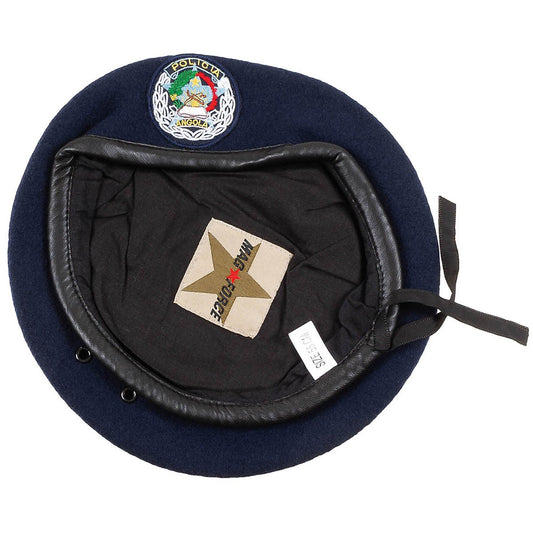 Angolanisches Barett, POLICIA, blau