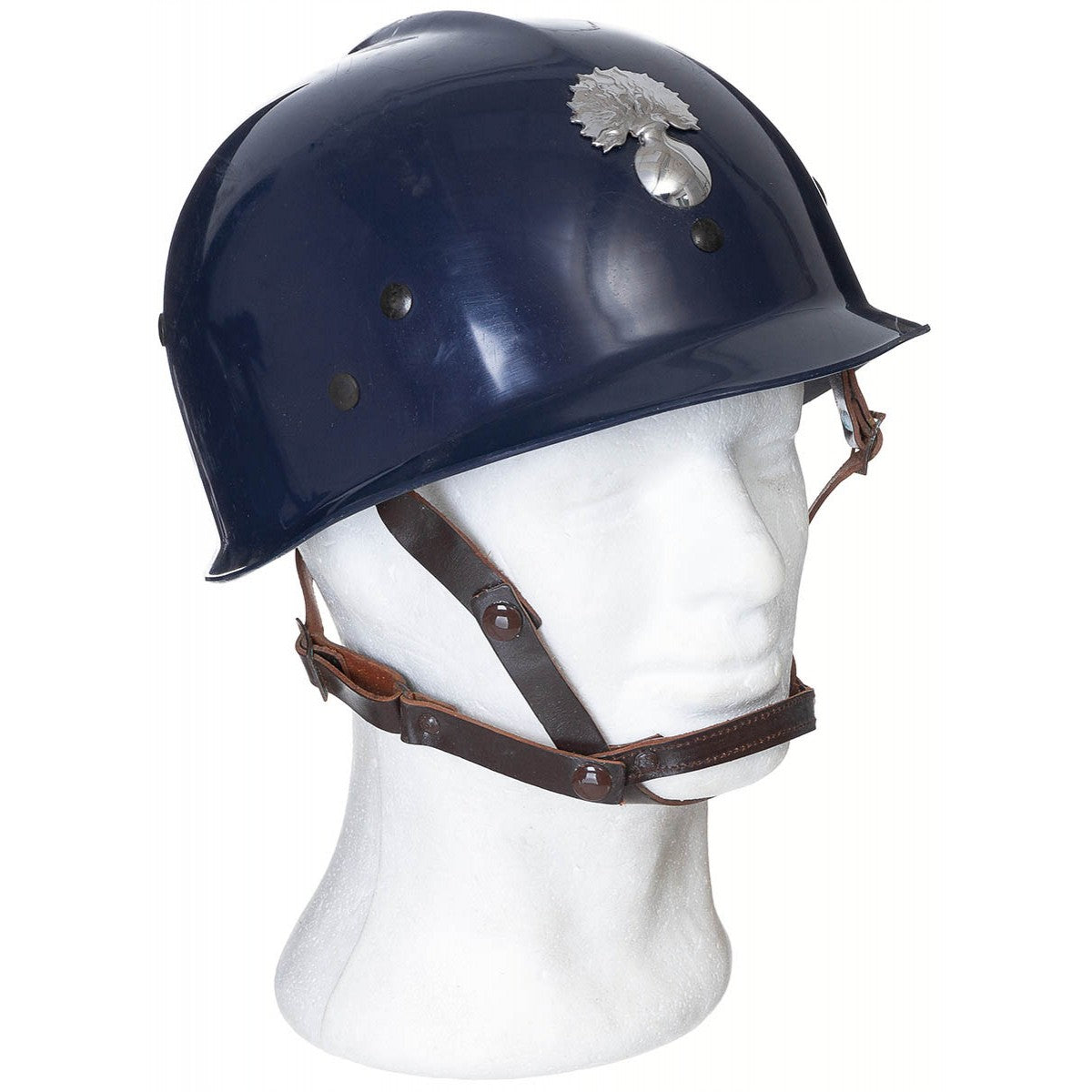 Belg. Polizeihelm, blau,gebr.
