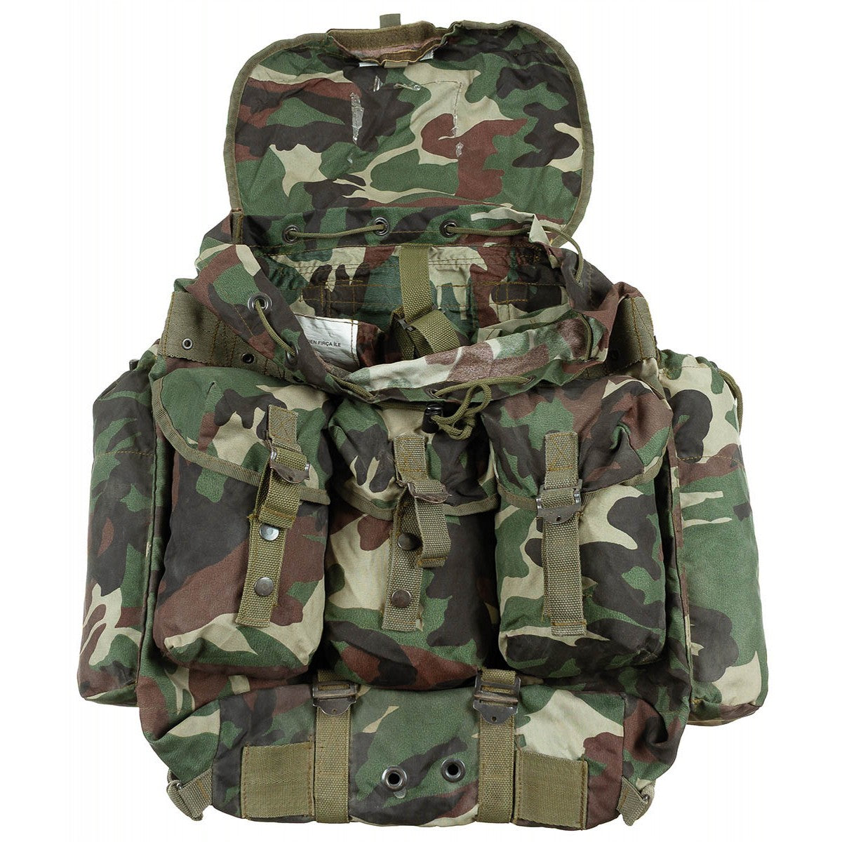 Türk. Rucksack, tarn, gebr.,TOP ZUSTAND, Metallgestell