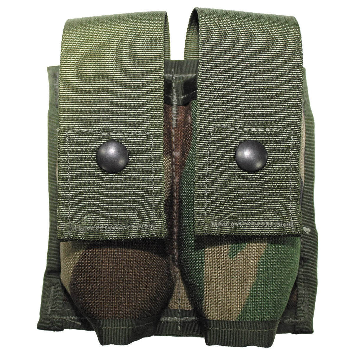 US Patronentasche, "MOLLE",doppel, woodland, gebr.