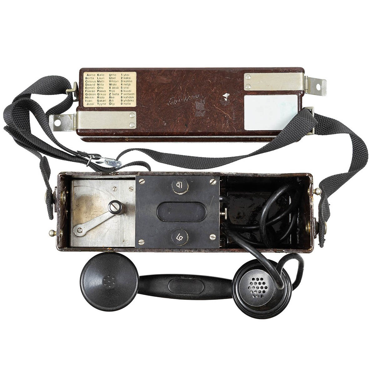 Finn. Feldtelefon, "Ericsson",gebr., TOP ZUSTAND