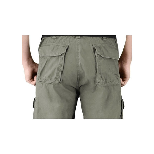 AIRBORNE VINTAGE TROUSERS STONEWASHED, oliv- RESTPOSTEN