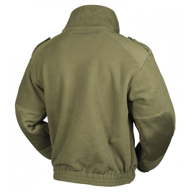 Fleecejacke (Pezi), hoher Kragen, oliv
